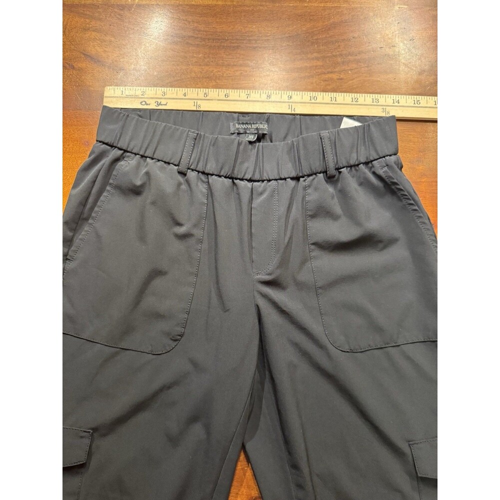 Banana Republic Womens Black Tech Stretch Pull On Ankle Higher Pants Sz XS - Picture 7 of 9